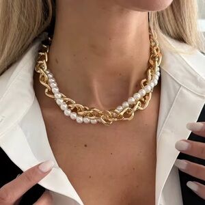 Parisian Pearl Golf Chain Necklace
